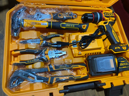 Kit INGCO P20S 166 Piezas + Taladro Percutor Brushless 20V 66Nm | VENTARO