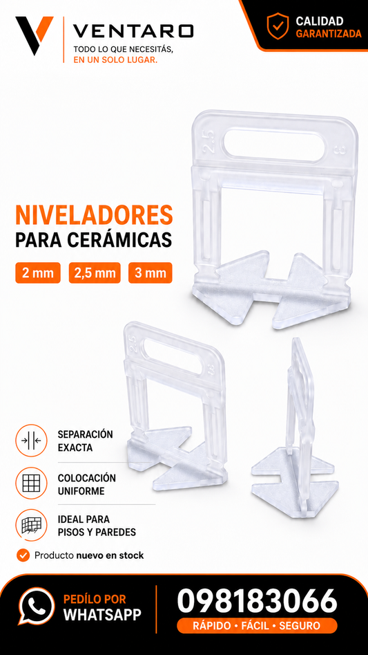 Niveladores para Cerámicas - Paquete de 50uni.